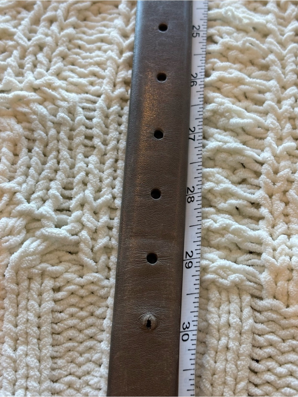 Vntg. Nordstrom Tan Leather Belt with Gold-Tone Buckle - Picture 6 of 6
